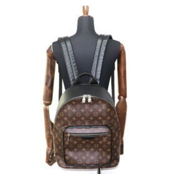 Louis Vuitton Josh Monogram Macassar Brown Backpack Black Leather - Picture 14 of 14